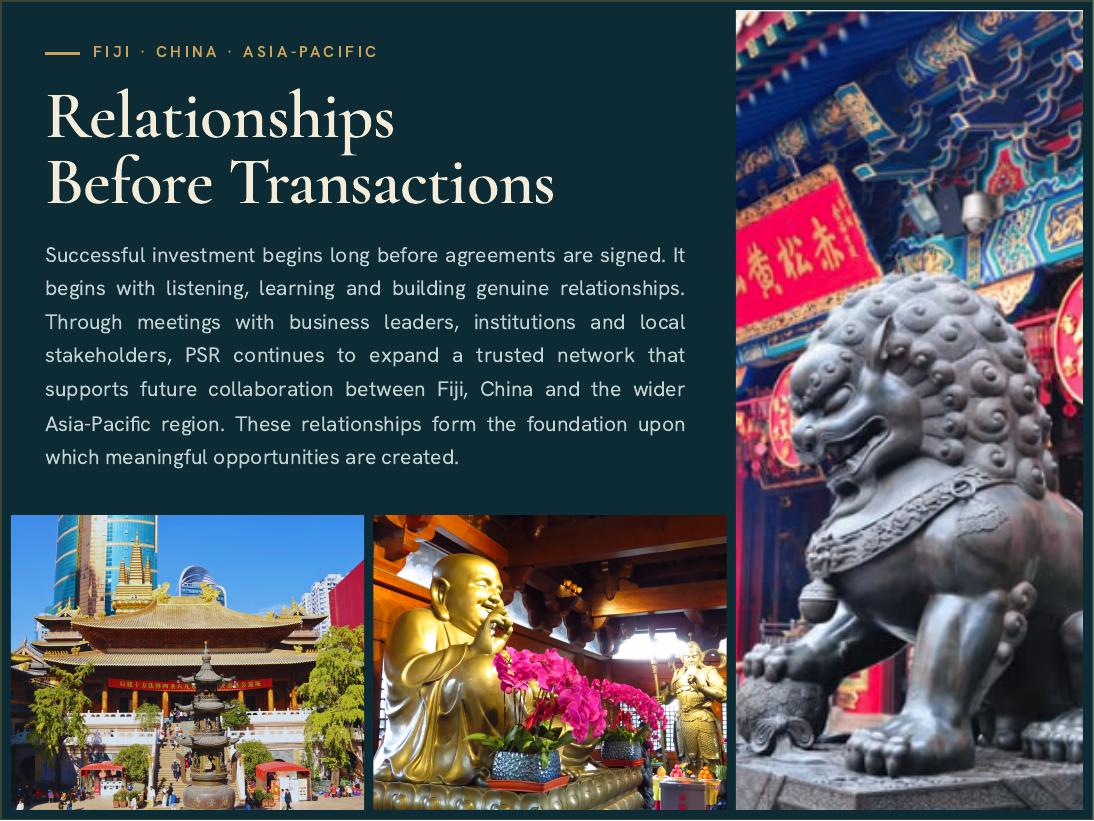 Relationships before transactions — PSR engagement